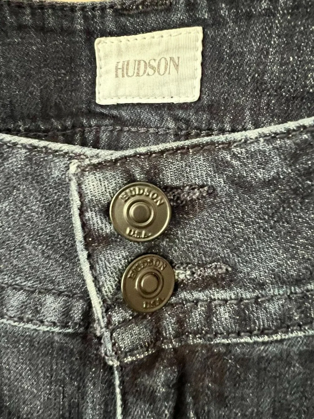 Hudson Signature Bootcut Jeans Sz 30 Dark Wash Long Inseam 33 Flap Pocket - Picture 4 of 14